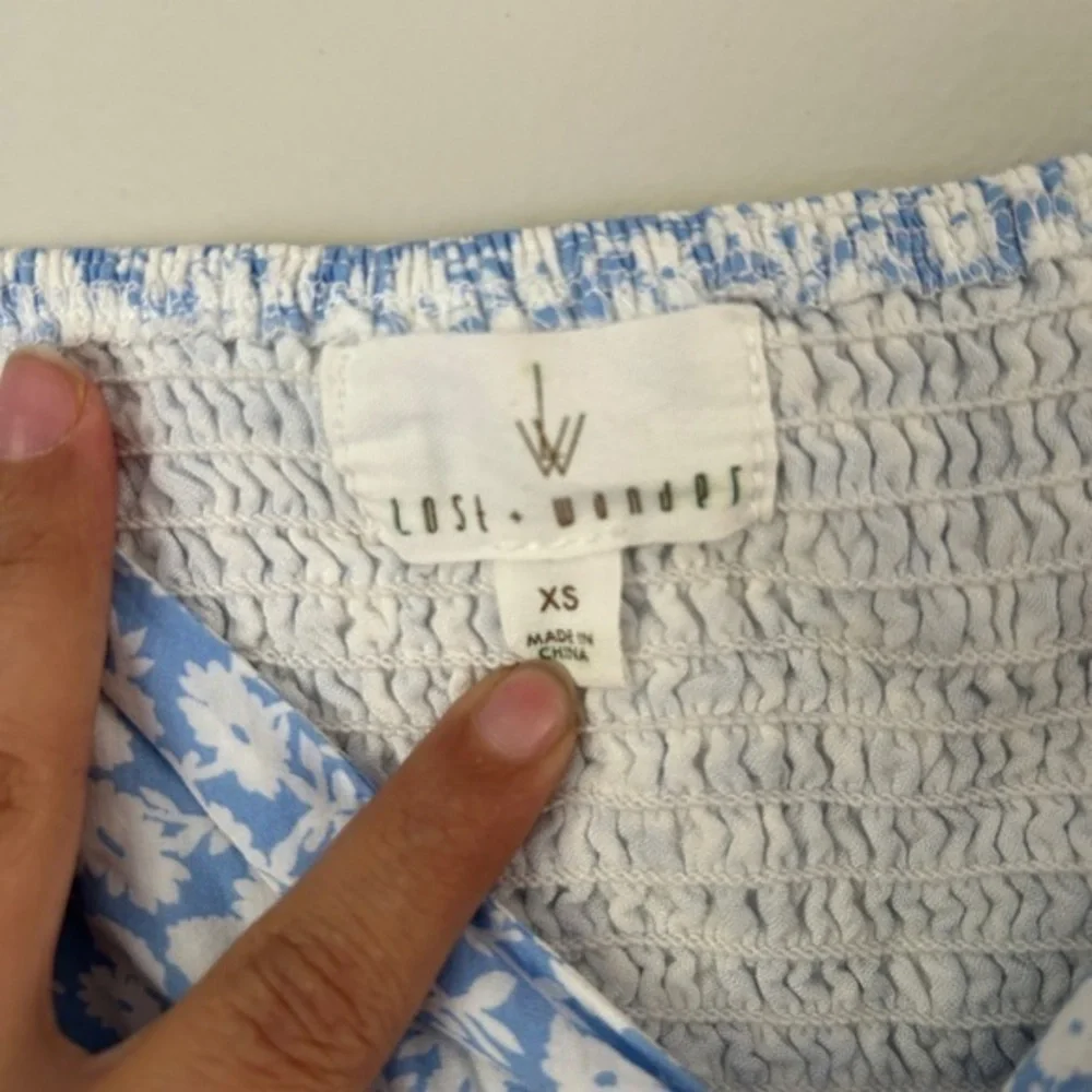 Lost‎ + wonder Blue Floral jumpsuit